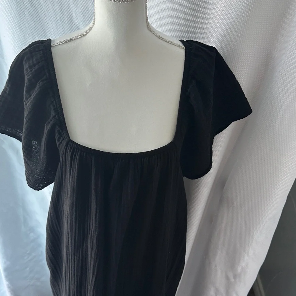 ✨ Black Cotton Madi Dress with Pockets – Size XXL - Picture 7 of 9